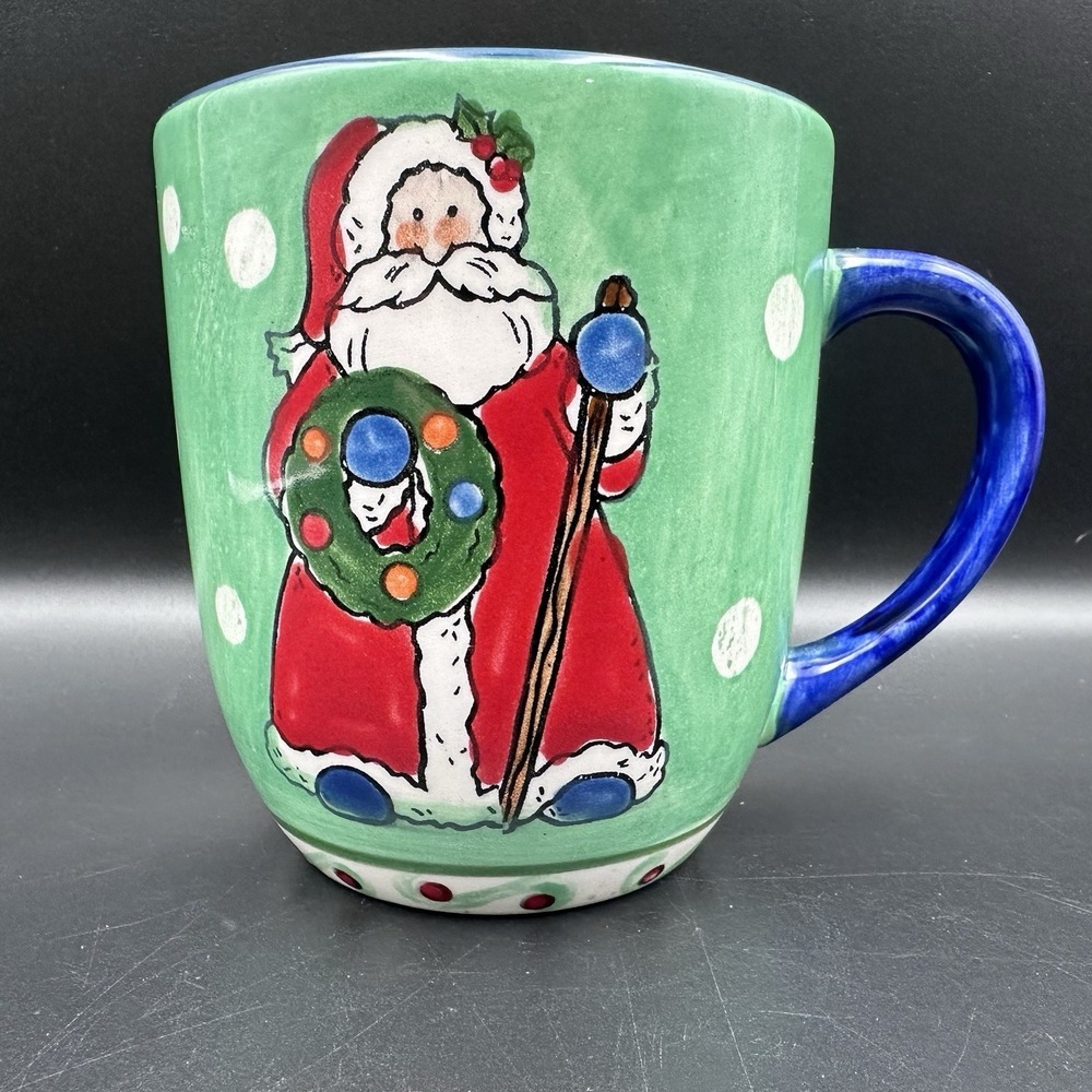 Libbey Christmas Holiday Santa 14 oz Mug Colorful LIE16 Collection Replacement